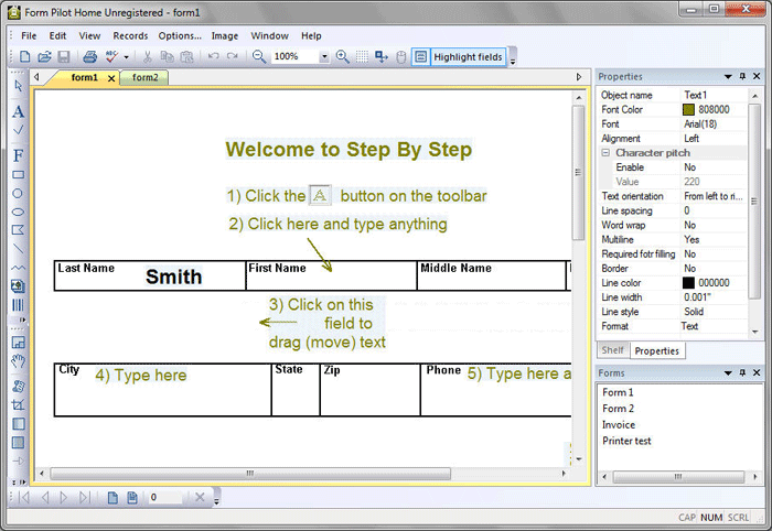 Click to view Form Pilot Home 2.38 screenshot