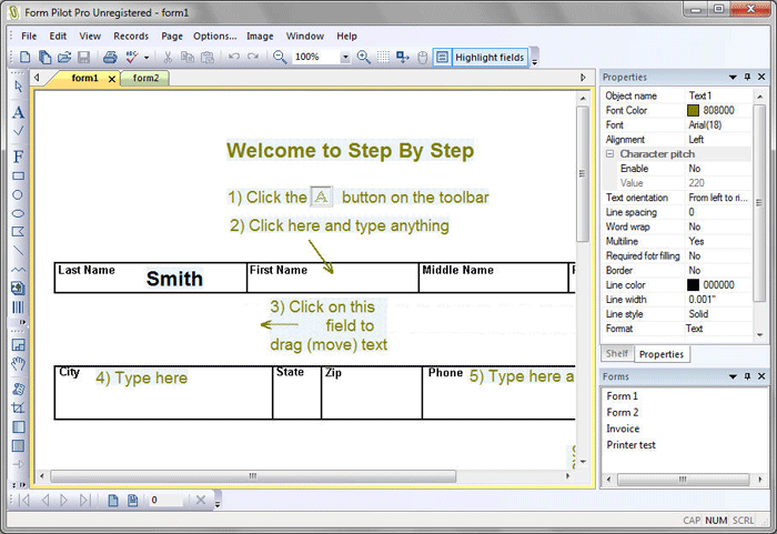 Click to view Form Pilot Pro installer 2.8 screenshot